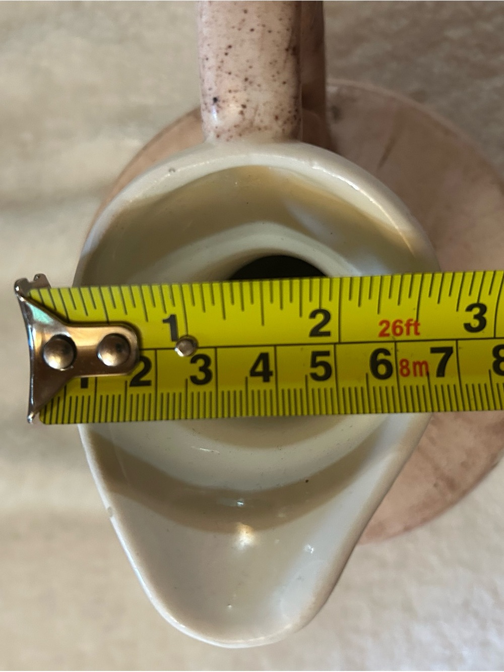 Vintage Cream Ceramic Pitcher - Picture 13 of 13
